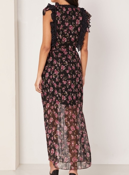 Foxiedox Floral Print Sheer Dress NEW - Picture 3 of 6